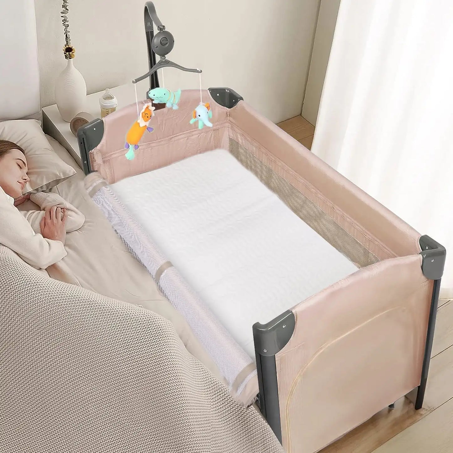 Folding Bedside Sleeper Baby Bassinets