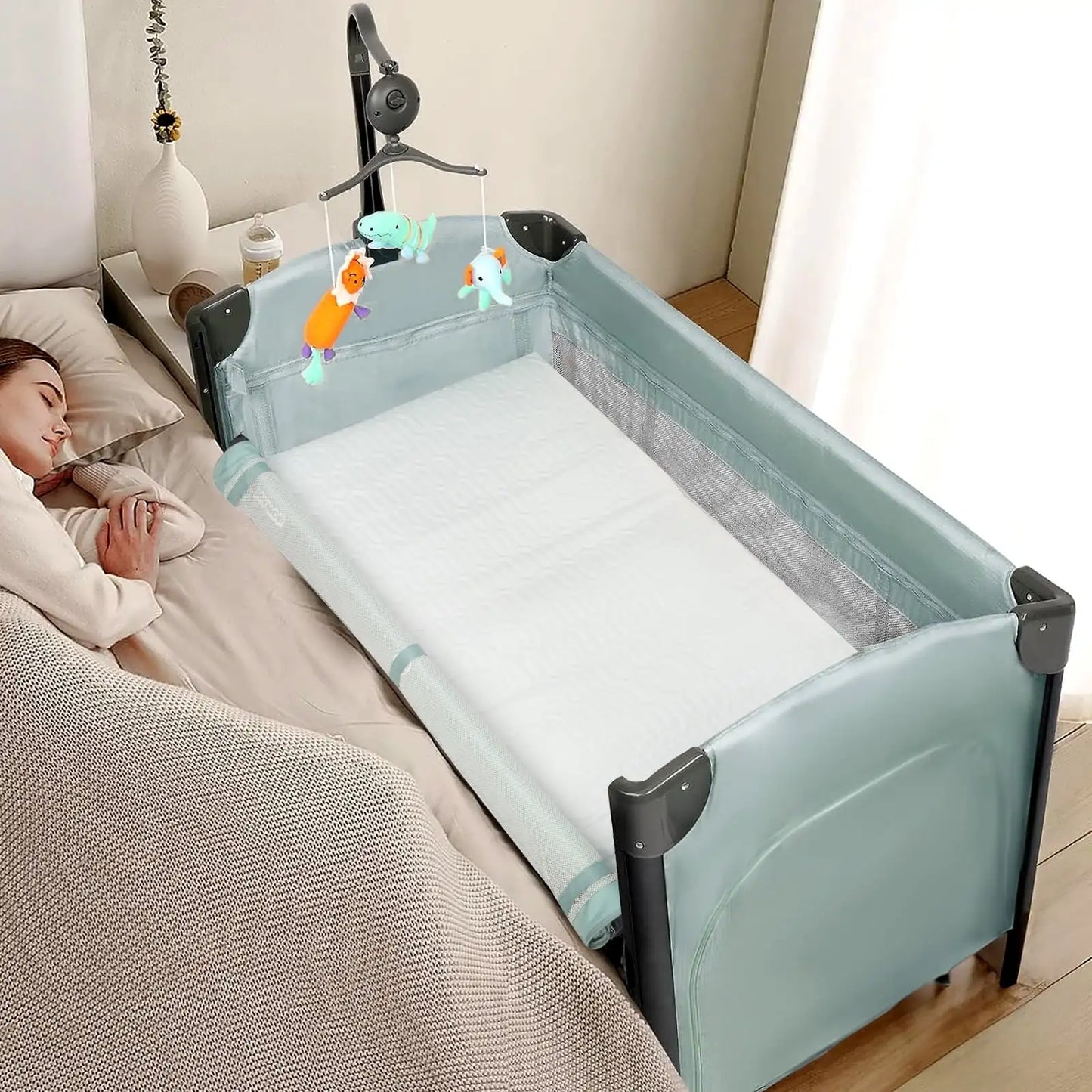 Folding Bedside Sleeper Baby Bassinets