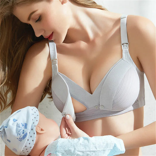 Cotton Wire-Free Maternity Nursing Bra