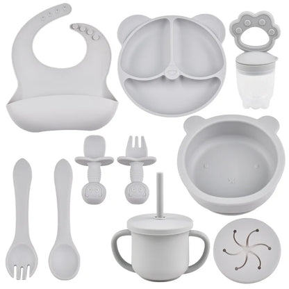 9PCS BPA-Free Silicone Baby Feeding Set