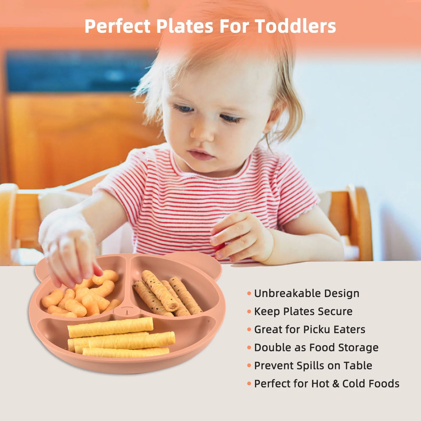 9PCS BPA-Free Silicone Baby Feeding Set